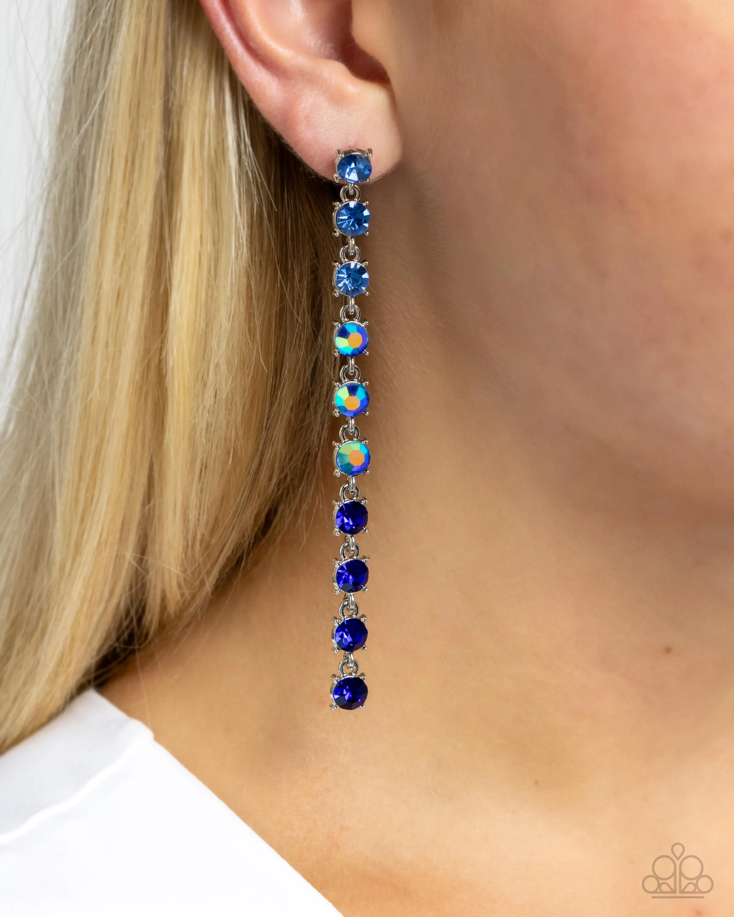 Earrings Opulent Ombré - Blue