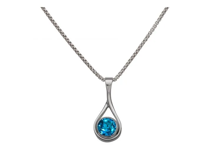 Ed Levin Sterling Silver Desire Gemstone Pendant