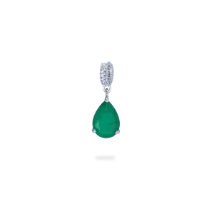 EMERALD TEARDROP CHARM