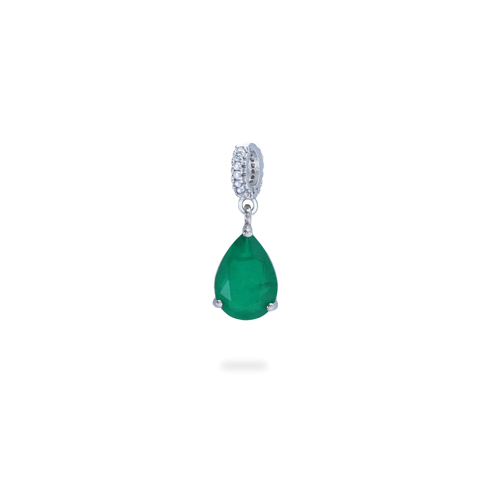 EMERALD TEARDROP CHARM