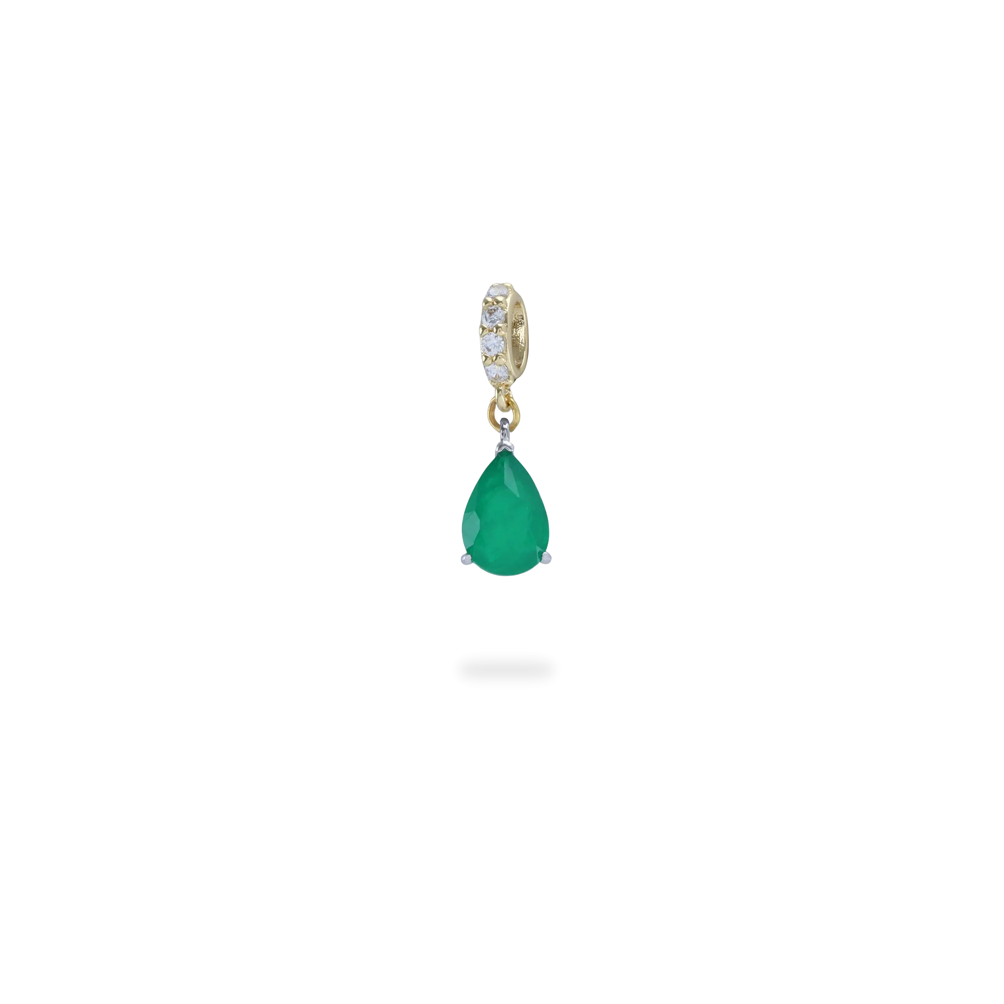 EMERALD TEARDROP CHARM