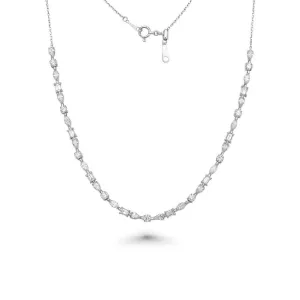 Fancy Multi Shape Diamond Adjustable Necklace (2.81 ct.) in 18K Gold