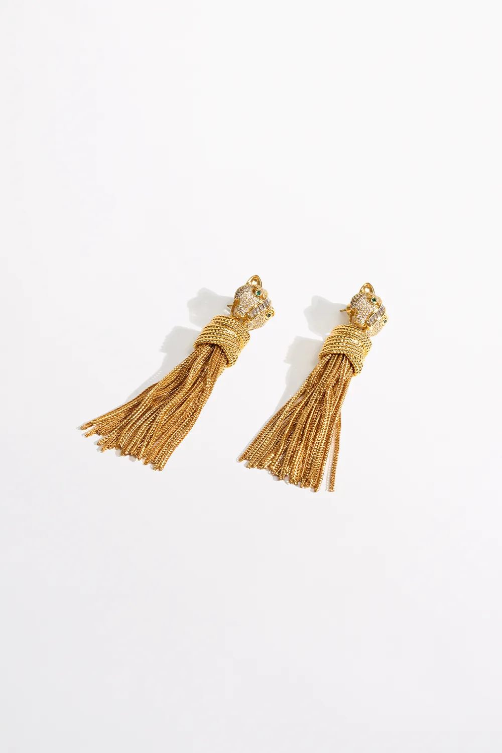 FIERCE FOLKLORE BASTET TASSEL EARRINGS GOLD