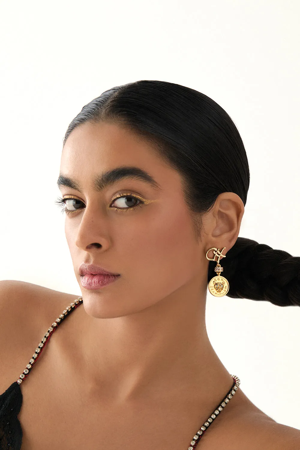 FIERCE FOLKLORE COIN EARRINGS GOLD