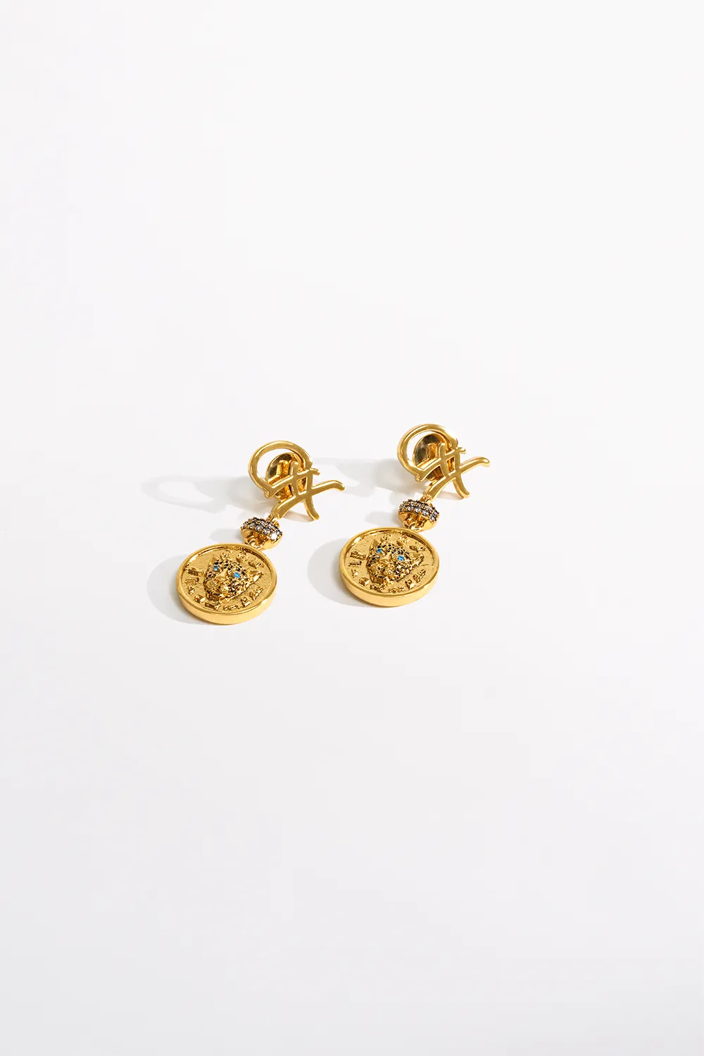 FIERCE FOLKLORE COIN EARRINGS GOLD