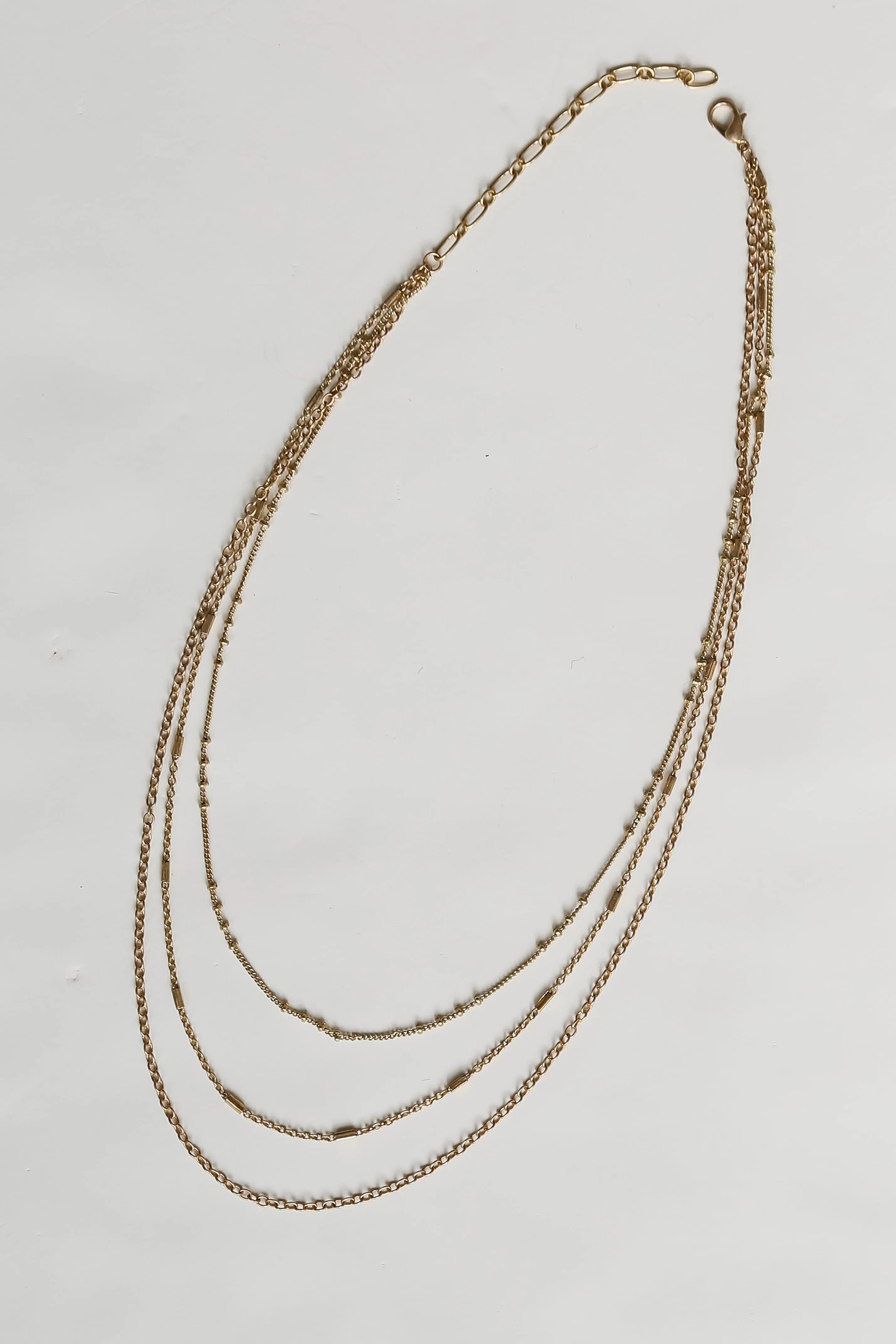 FINAL SALE - Clara Gold Layered Chain Necklace