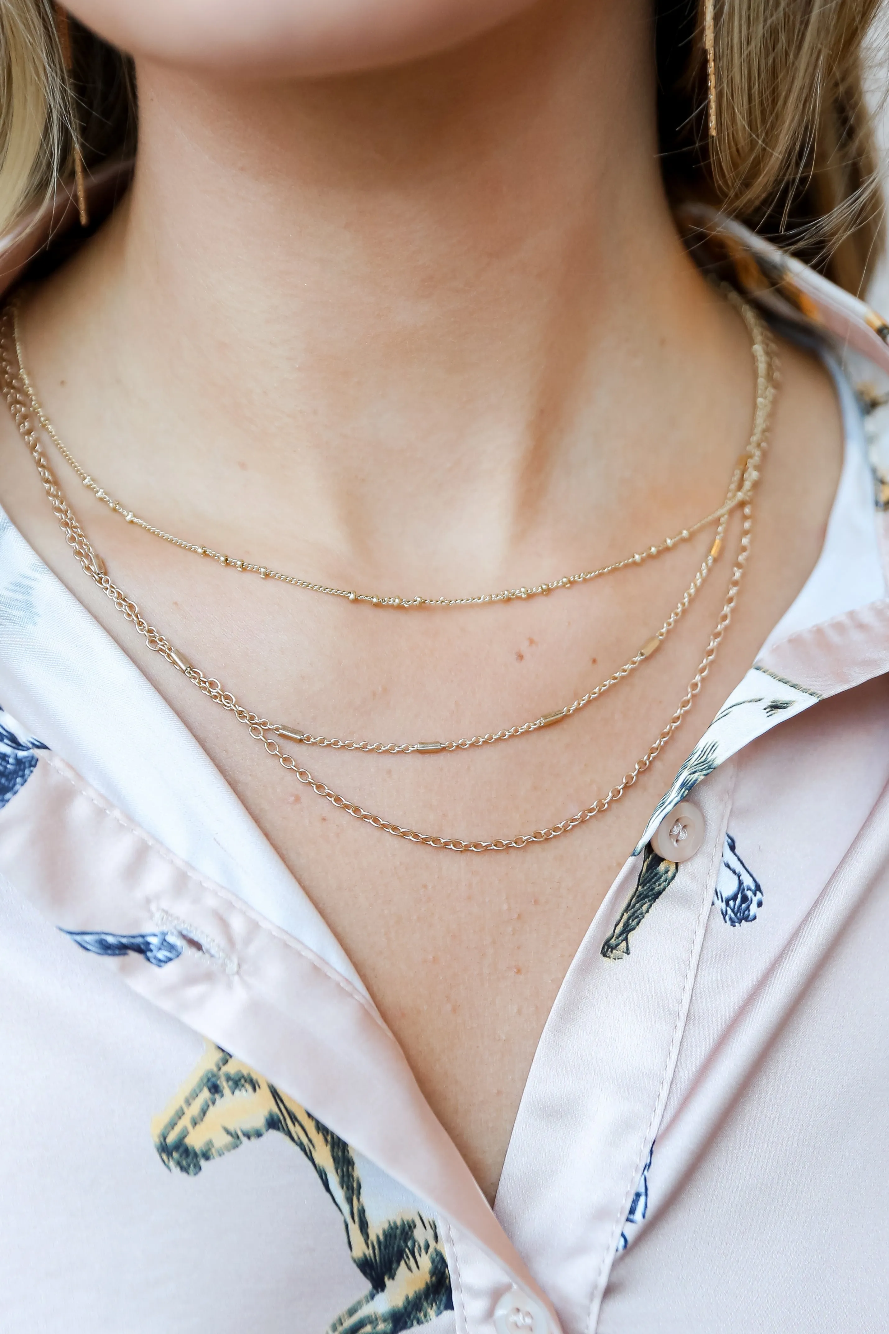 FINAL SALE - Clara Gold Layered Chain Necklace