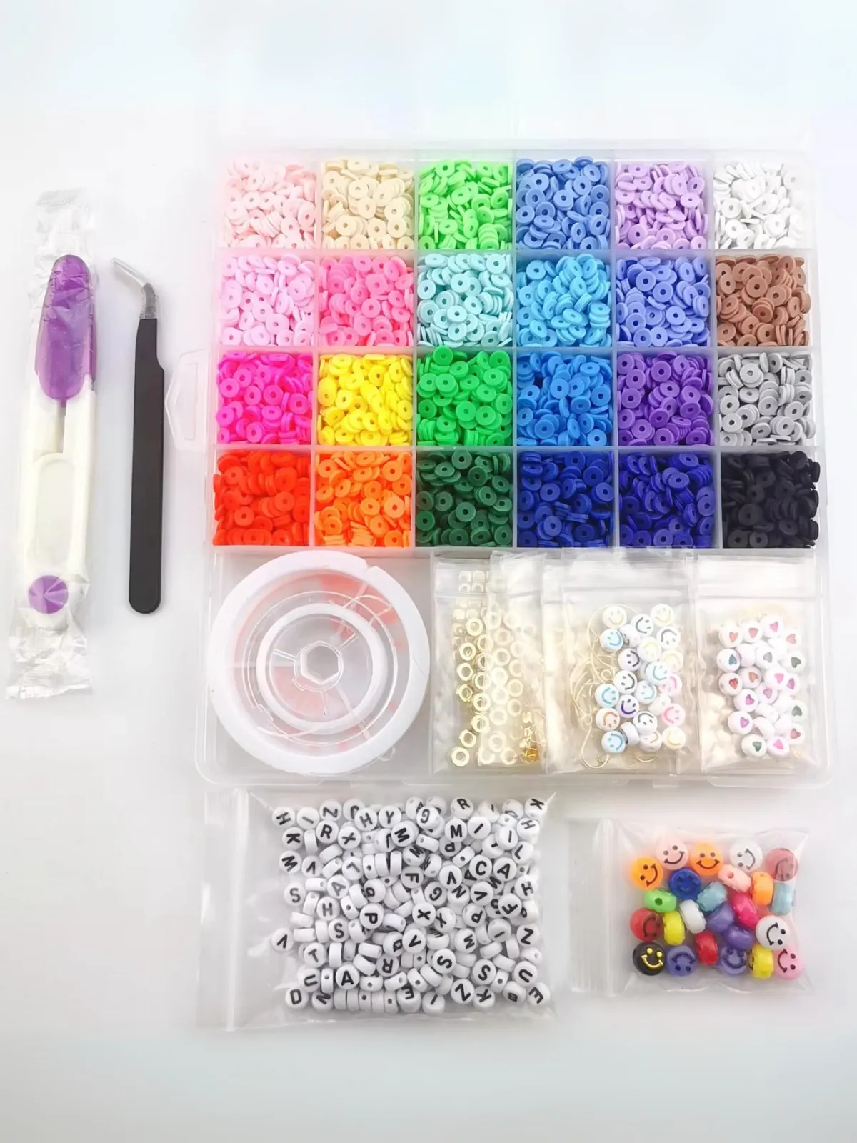 Flat Chip Beads DIY Kit for Boho Bracelet & Necklace Making