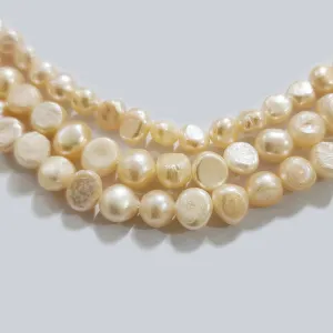 Freshwater Real Pearl Sold Per line in size Approximately 7~8mm and length about  14 Inches Long