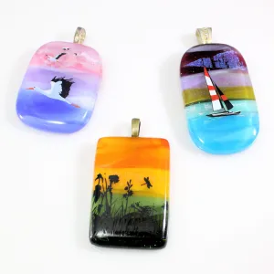 Fused Glass Image Pendants