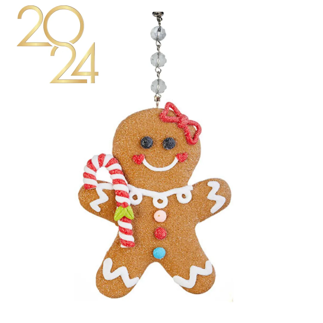 GINGERBREAD "PEOPLE" (Set/1) MAGNETIC CHANDELIER ORNAMENT - MULTIPLE STYLES