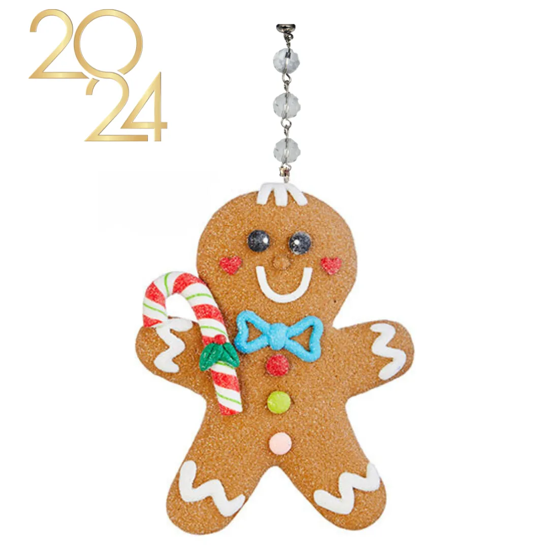 GINGERBREAD "PEOPLE" (Set/1) MAGNETIC CHANDELIER ORNAMENT - MULTIPLE STYLES