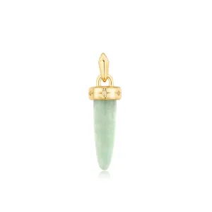 Gold Amazonite Drop Charm