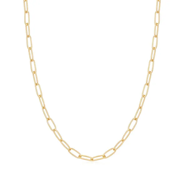 Gold Link Charm Chain Necklace