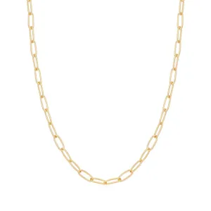 Gold Link Charm Chain Necklace