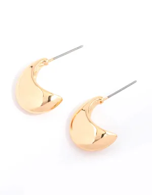 Gold Mini Bubble Huggie Earrings & Polishing Set