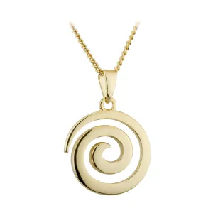 Gold Plated Swirl Pendant