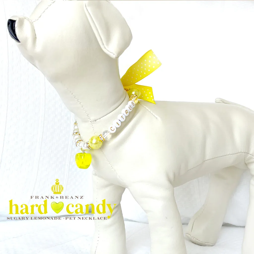 Hard Candy Lemonade Dog Necklace Collar Cat Necklace Luxury Pet Jewelry