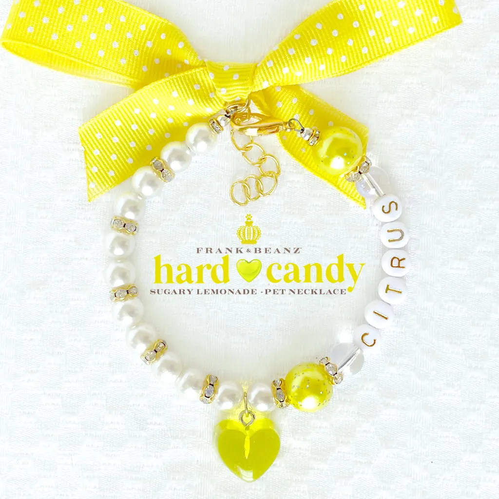 Hard Candy Lemonade Dog Necklace Collar Cat Necklace Luxury Pet Jewelry