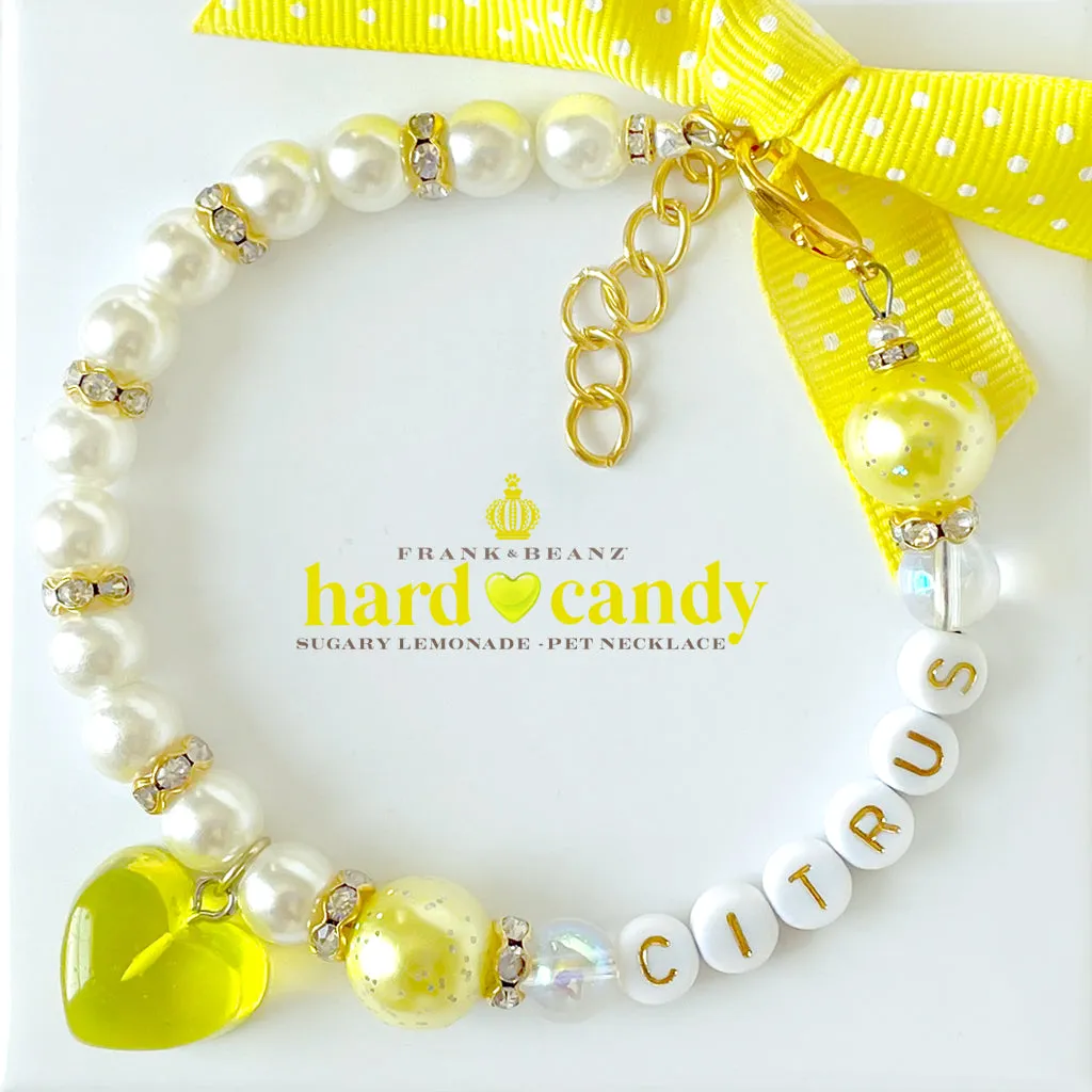 Hard Candy Lemonade Dog Necklace Collar Cat Necklace Luxury Pet Jewelry