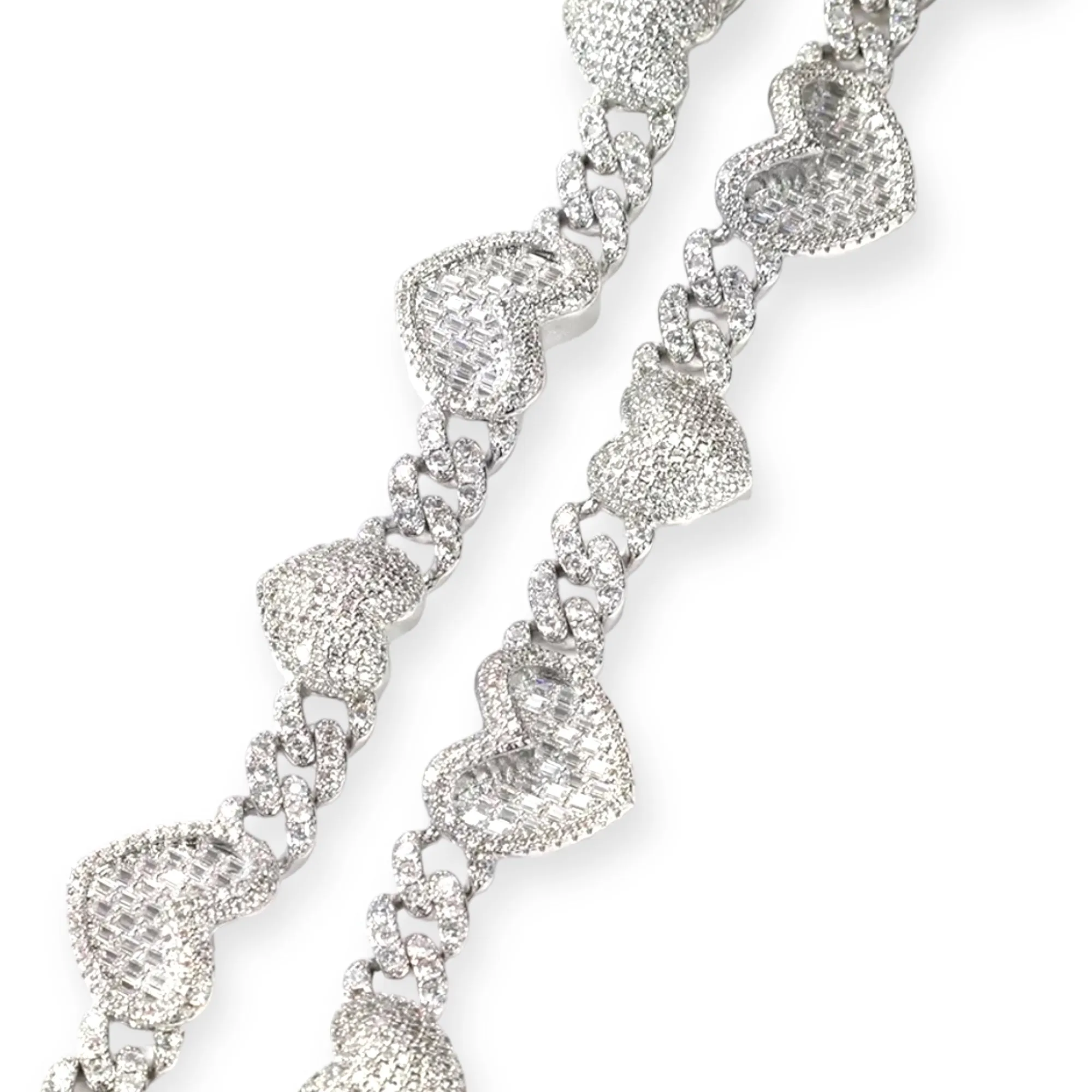 Heart Charm Cuban Link Chain