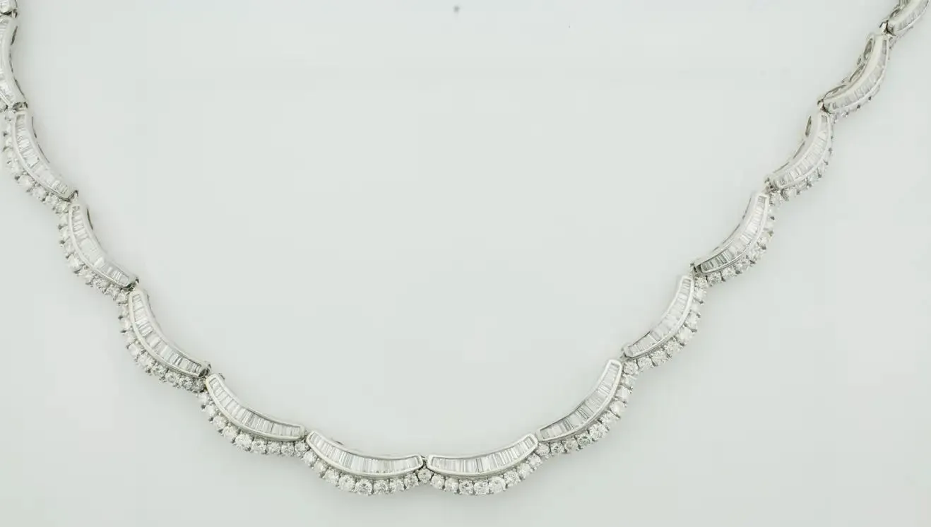 Important Diamond Necklace in 18k Gold 16.13 Carats