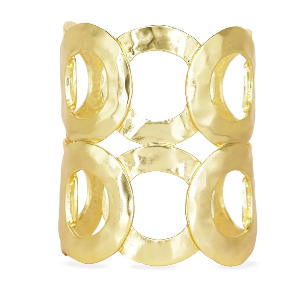 Intertwined Rings Cuff Bracelet