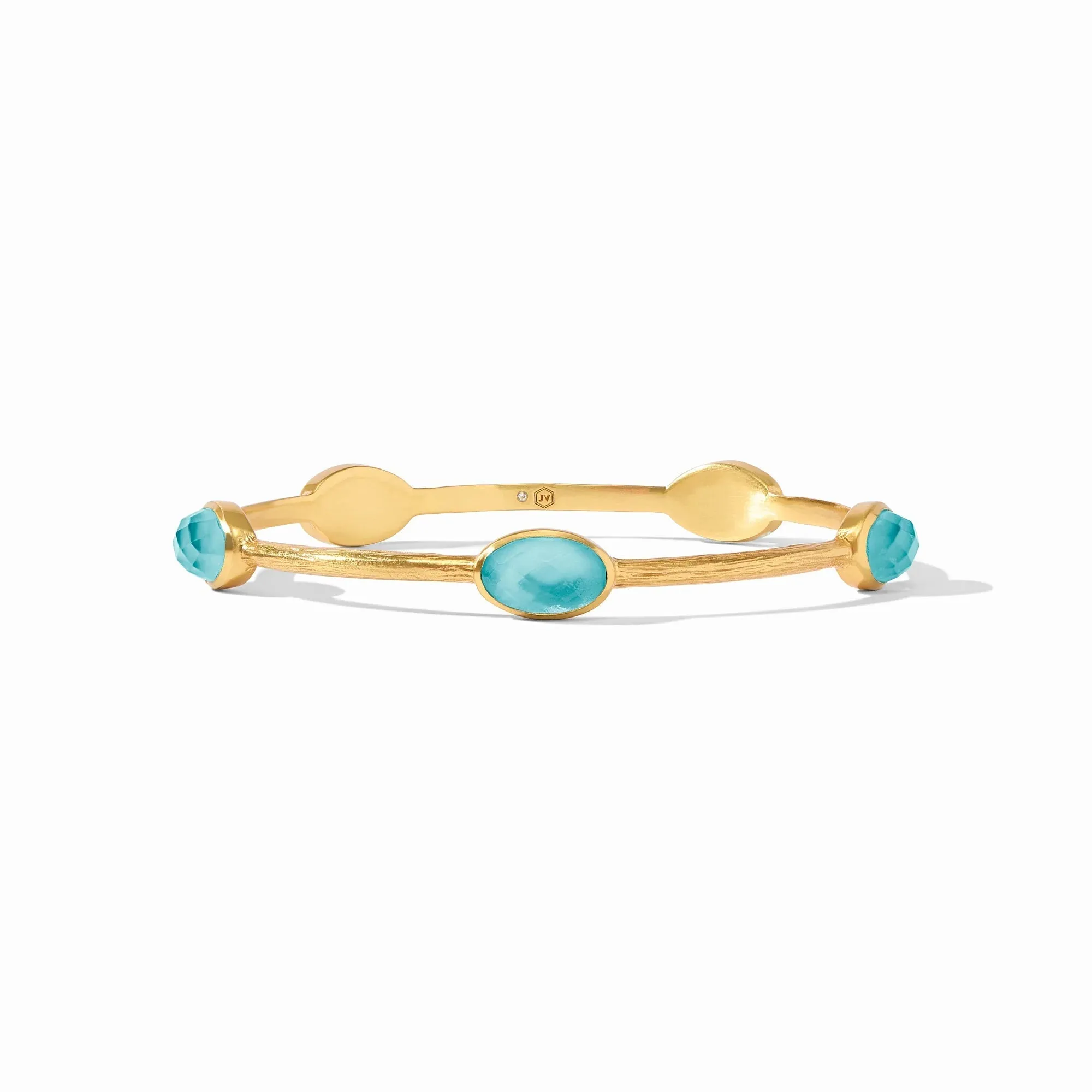 Ivy Stone Bangle Peacock Blue (Medium)