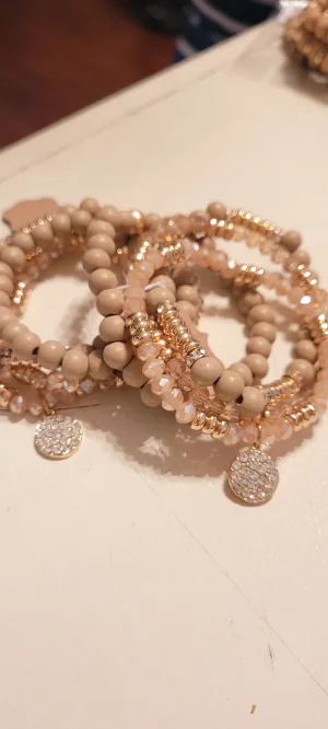 Jayla Stackable - Beige - Boho Bracelet