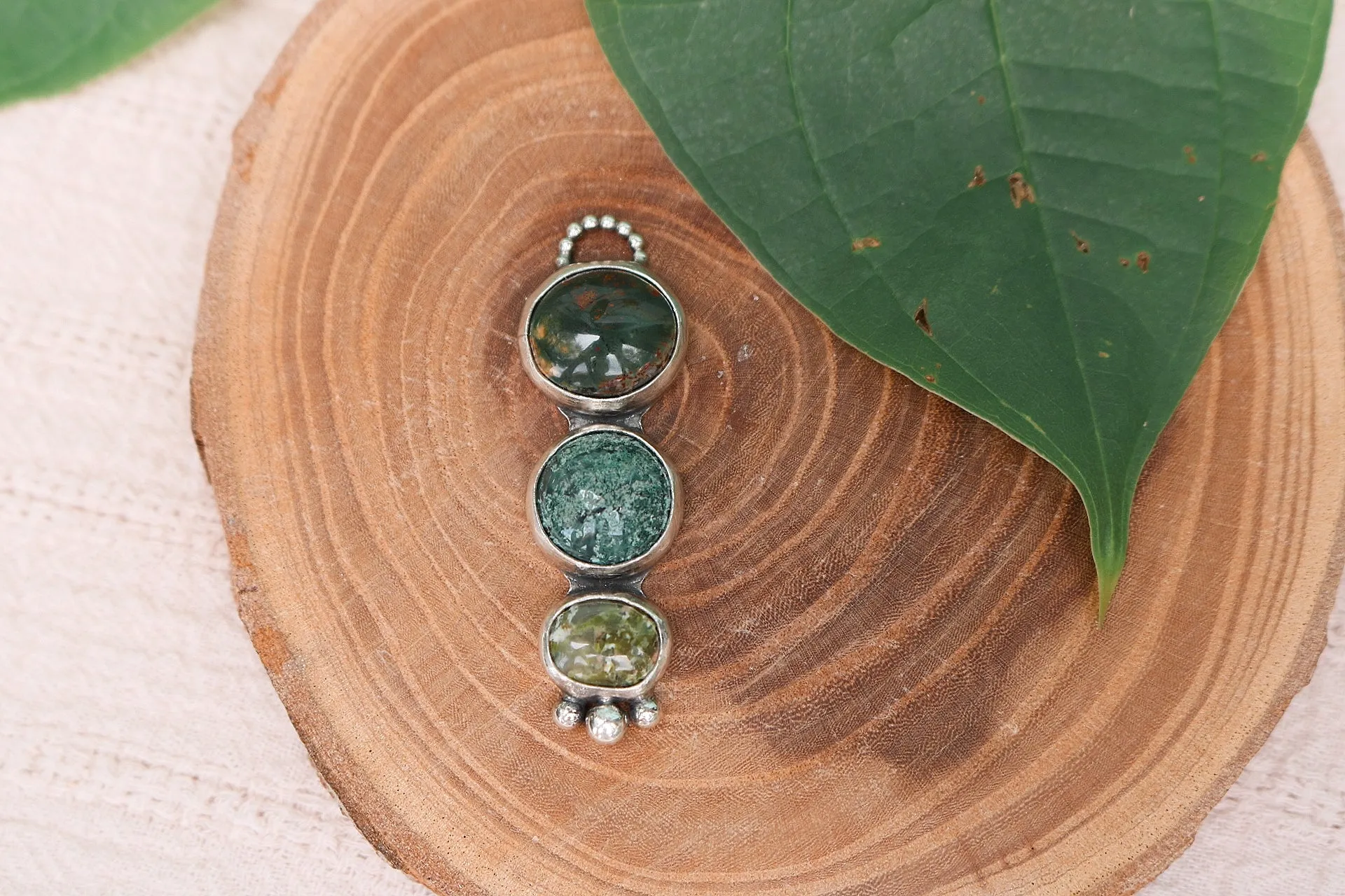 Kaleidoscope Triple Stone Pendants