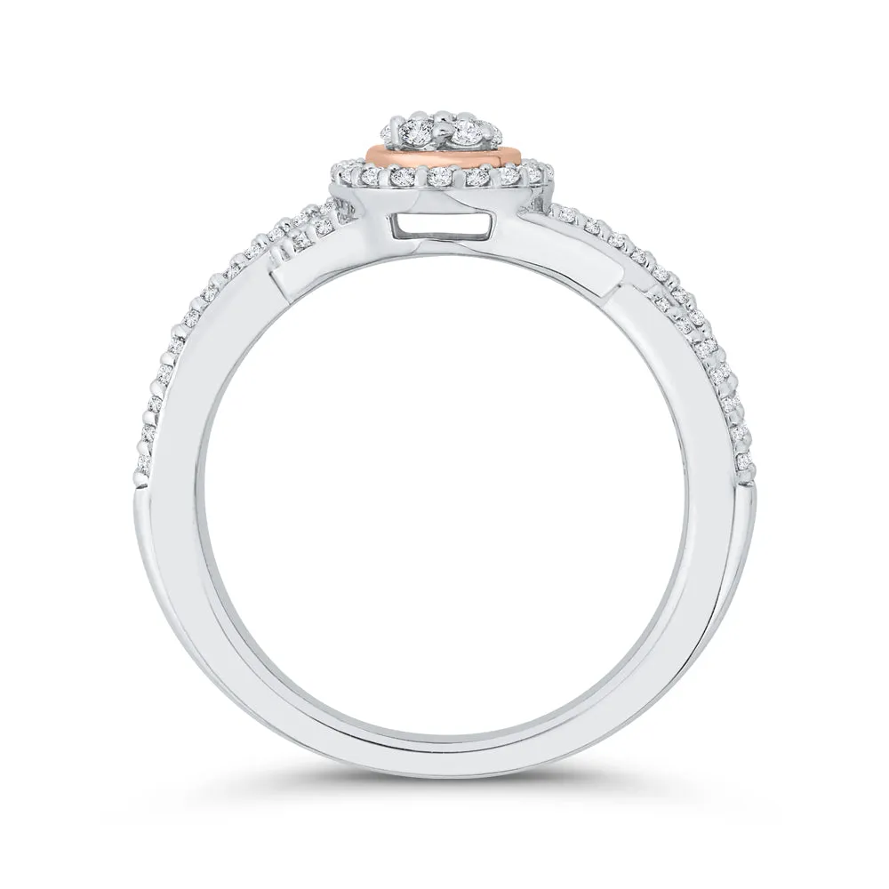 KATARINA 1/3 cttw Diamond Cluster Engagement Ring