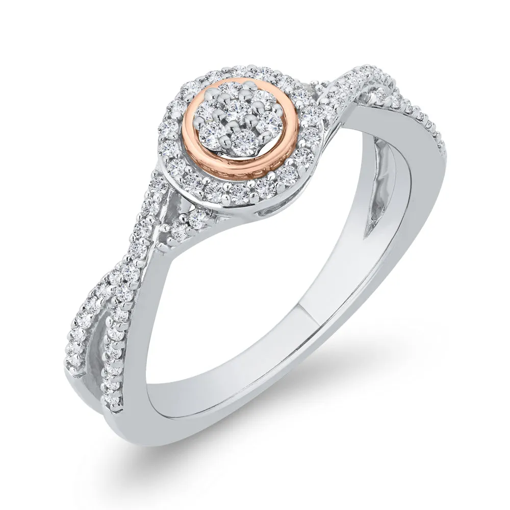 KATARINA 1/3 cttw Diamond Cluster Engagement Ring