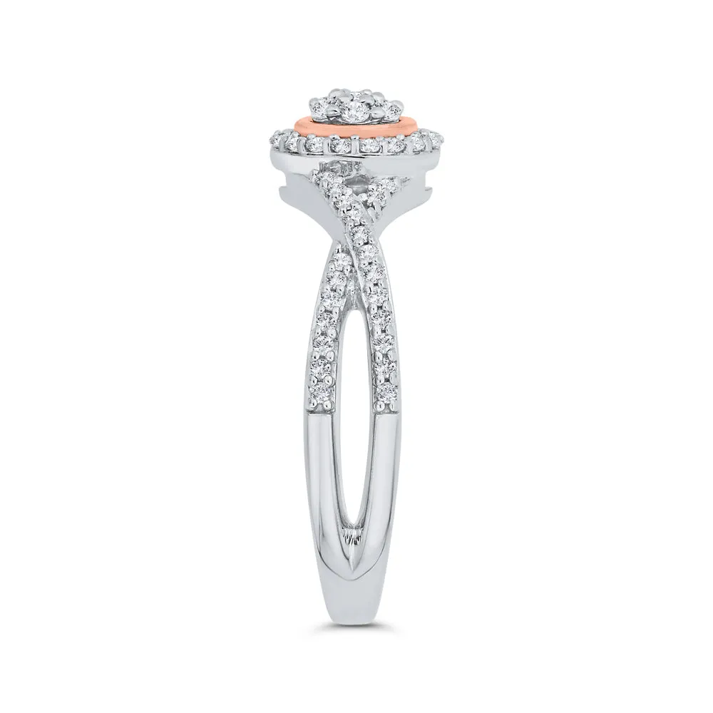 KATARINA 1/3 cttw Diamond Cluster Engagement Ring