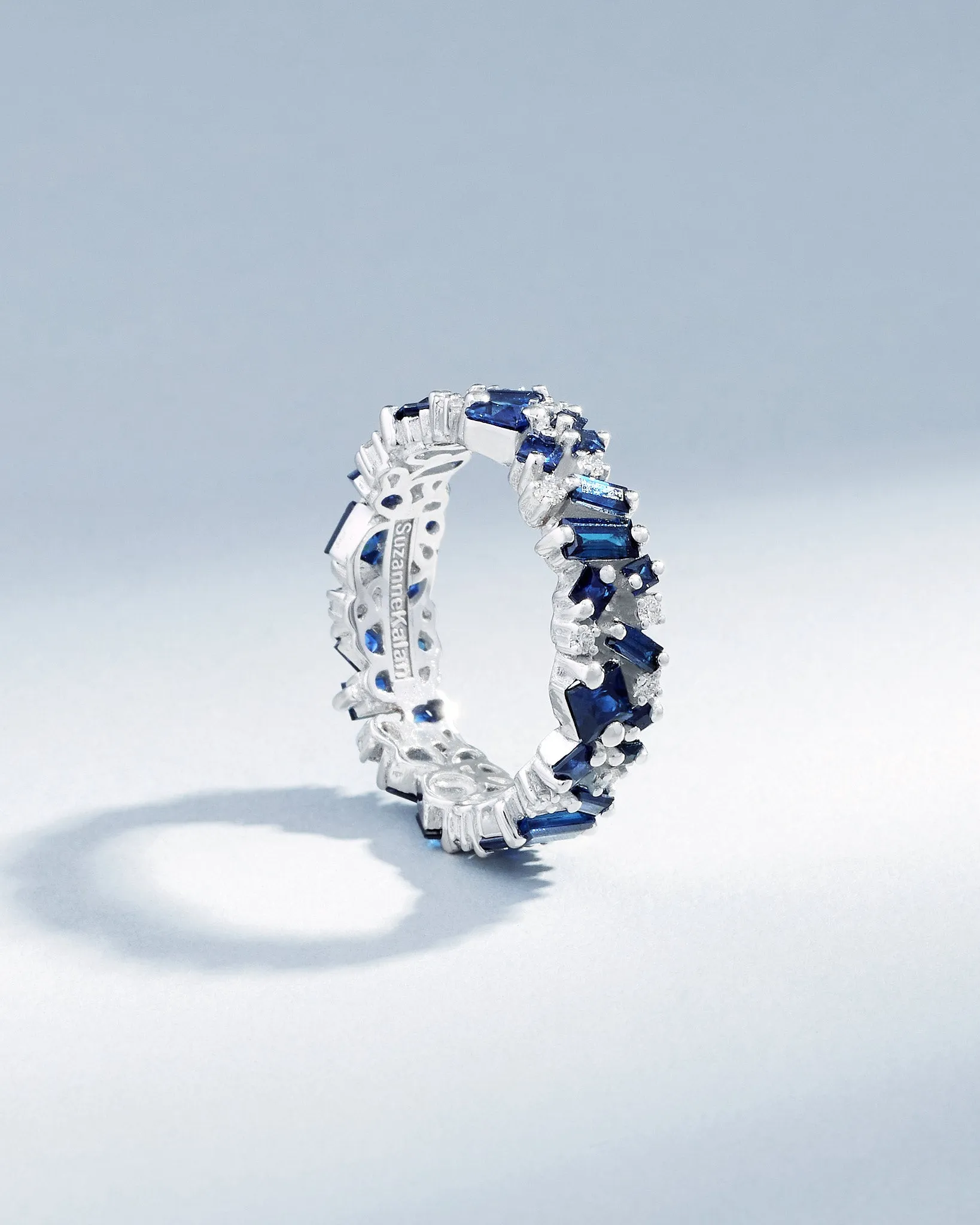 La Fantaisie Dark Blue Sapphire Eternity Band