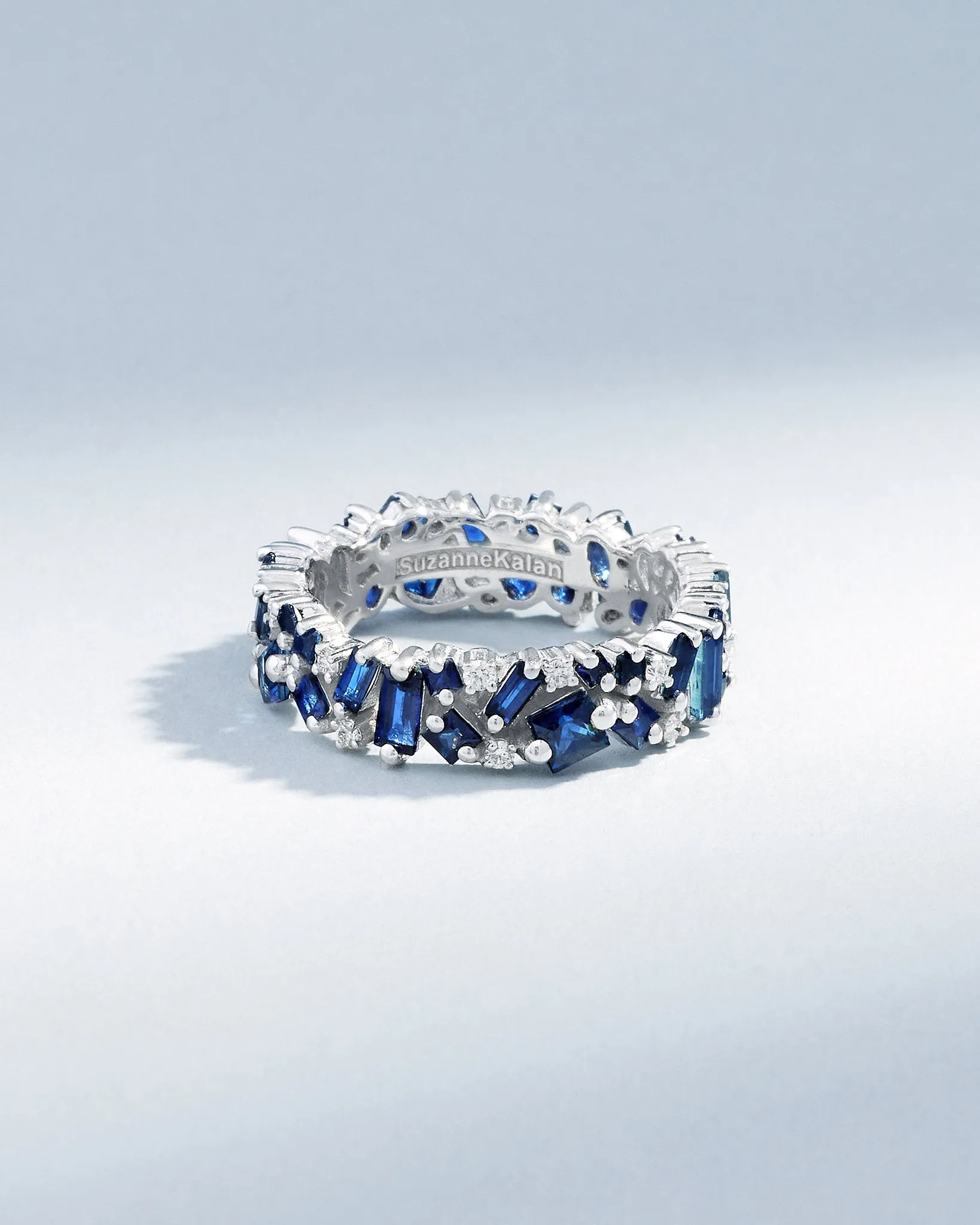 La Fantaisie Dark Blue Sapphire Eternity Band