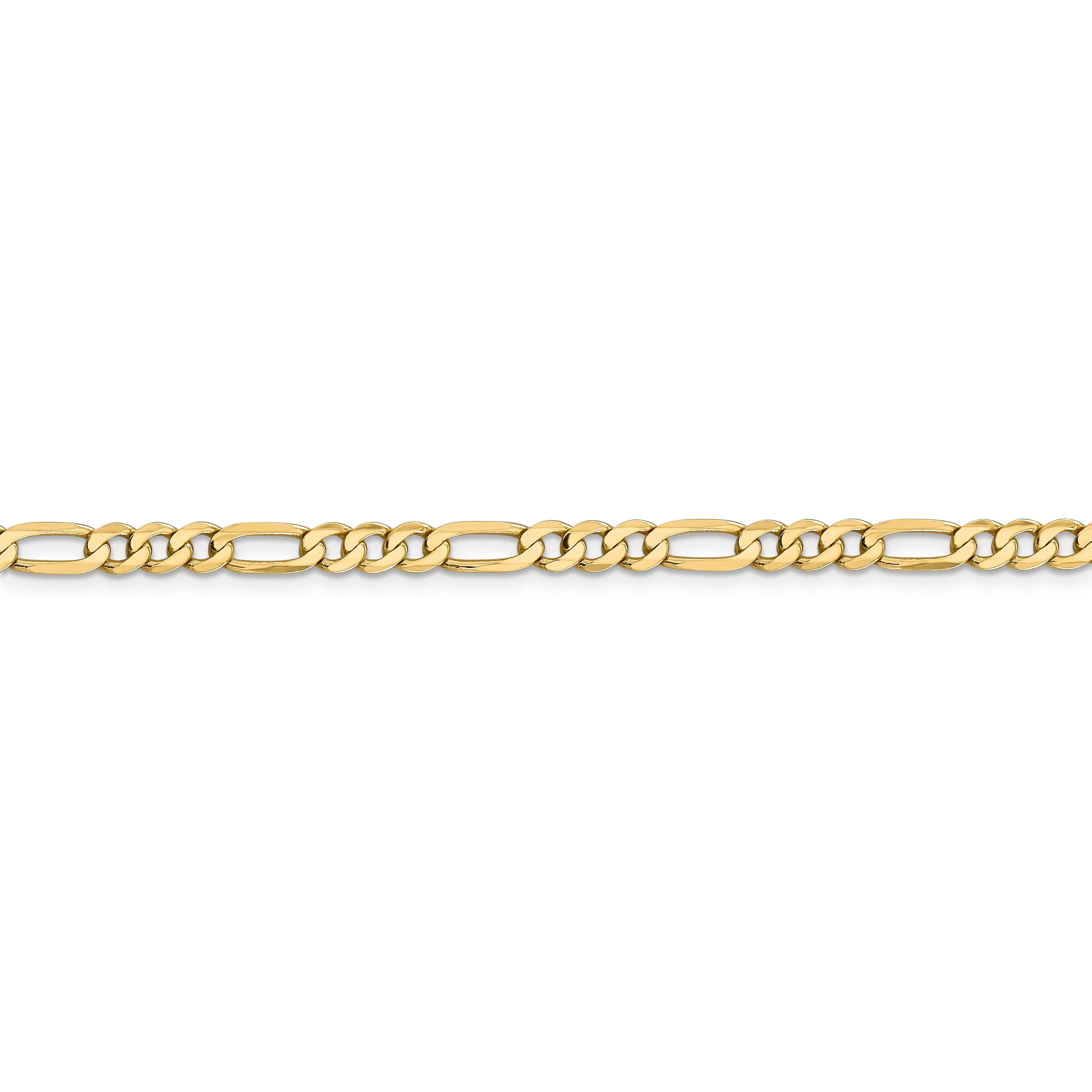 Leslie 14k Yellow Gold 4.75mm Flat Figaro Chain