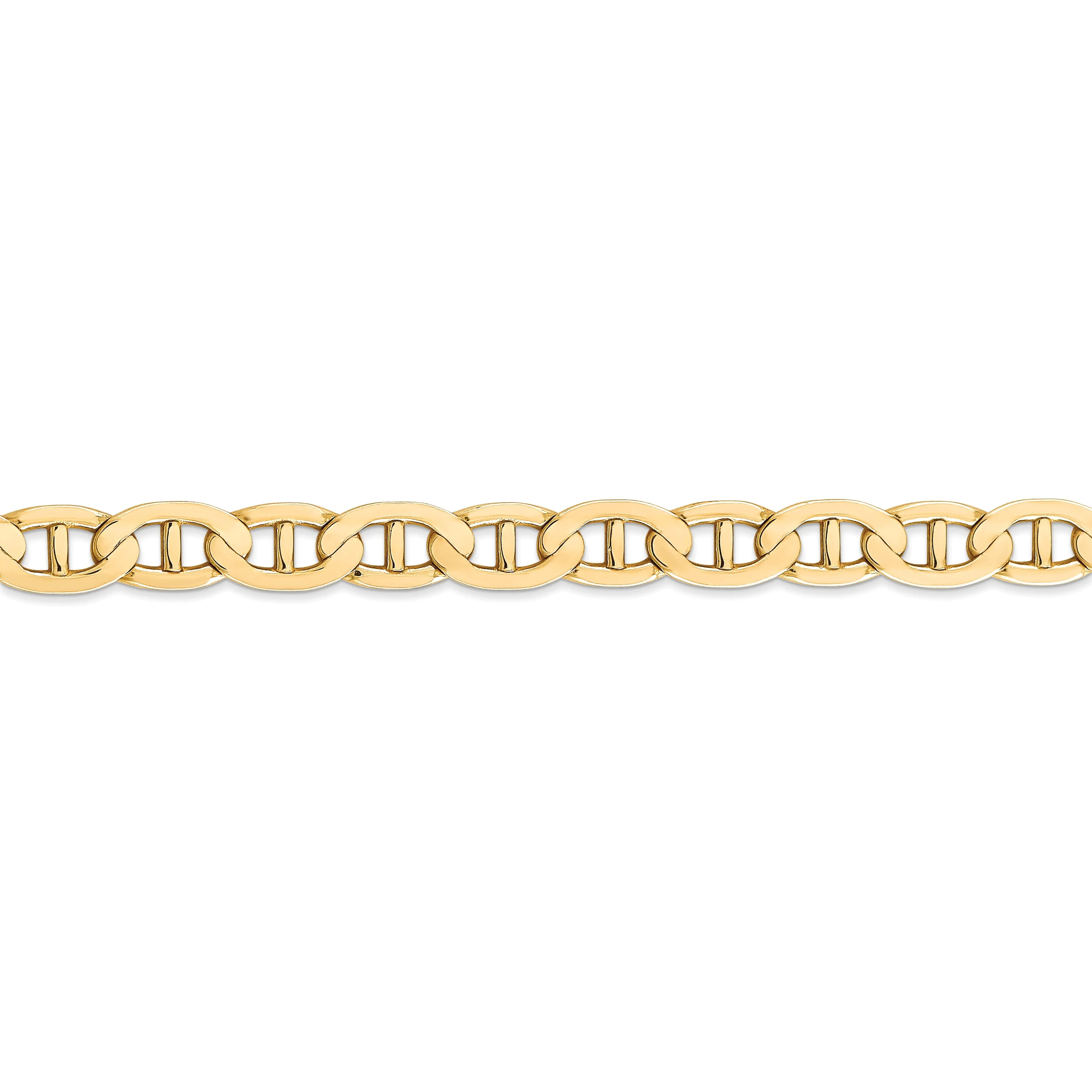 Leslie 14k Yellow Gold 7m Concave Anchor Chain