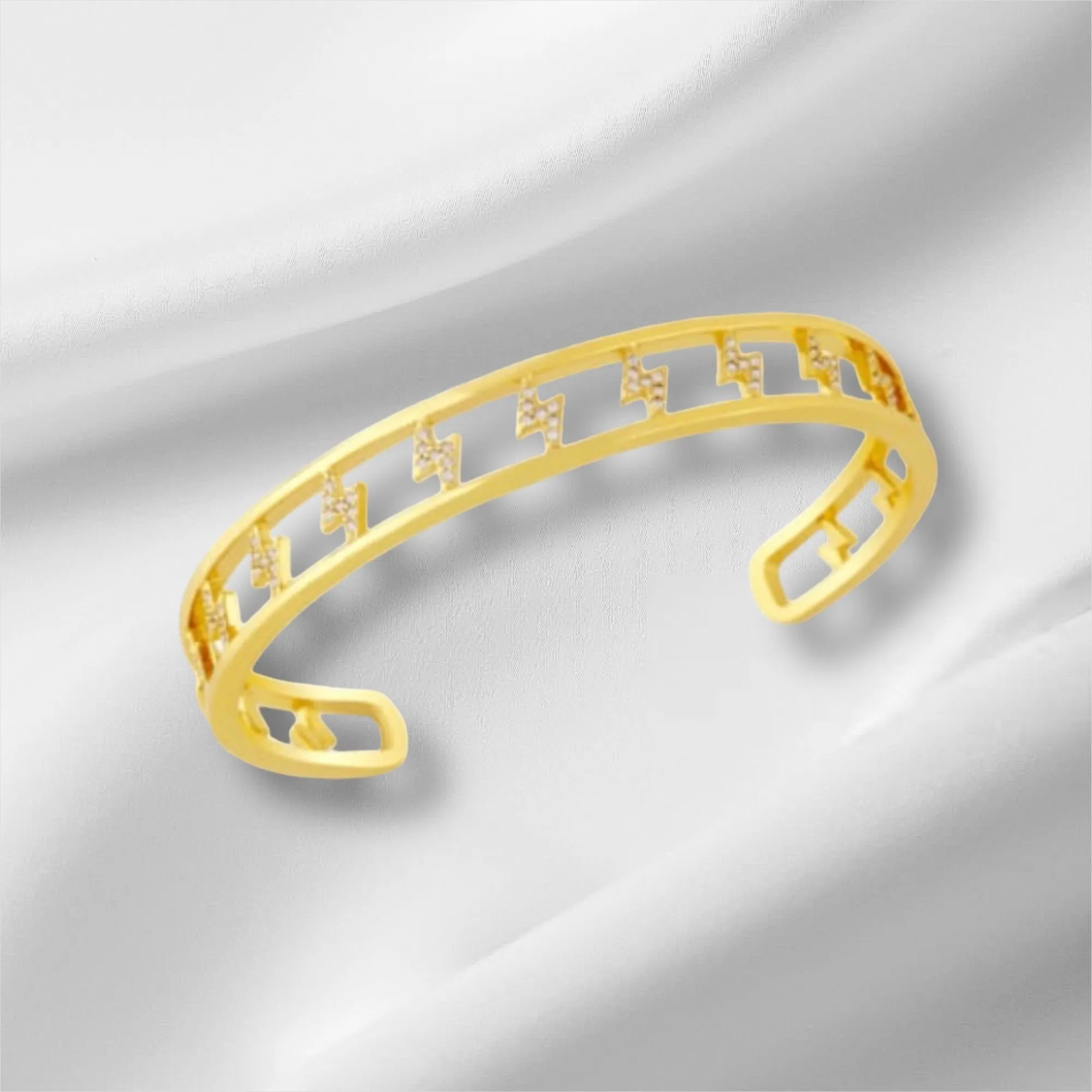 Lightning Zircon Gold Cuff