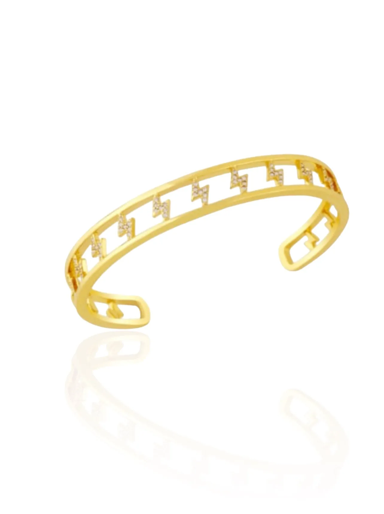 Lightning Zircon Gold Cuff