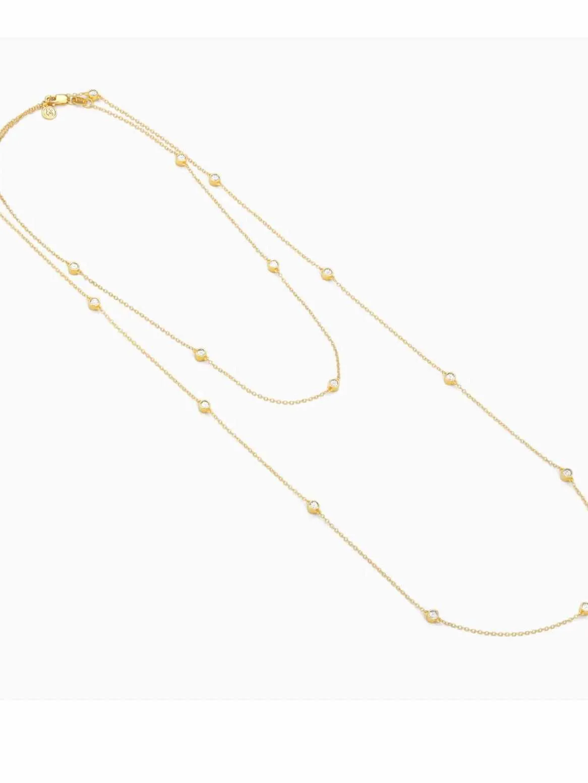 Long Diamond Satellite Necklace