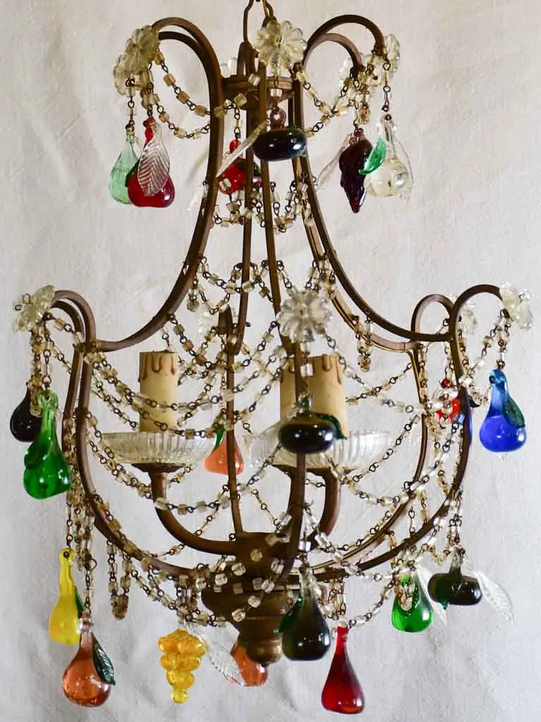 Maison Bagues style fruit chandelier 17¼"