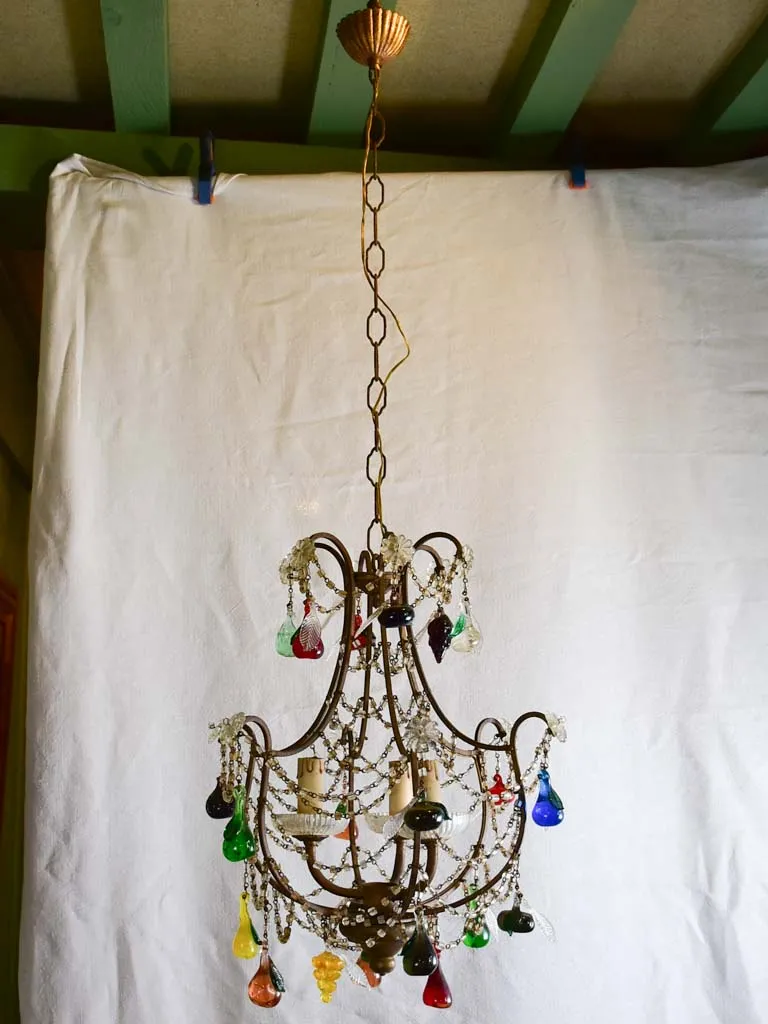 Maison Bagues style fruit chandelier 17¼"