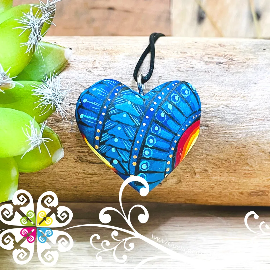 Medium Heart Pendant - Dije Corazon Pintado