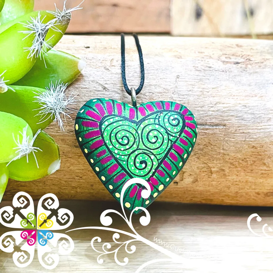 Medium Heart Pendant - Dije Corazon Pintado