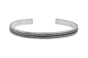 Men's Silver Grain Cuff