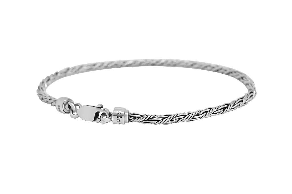 Men's Silver Mini Twist Bracelet