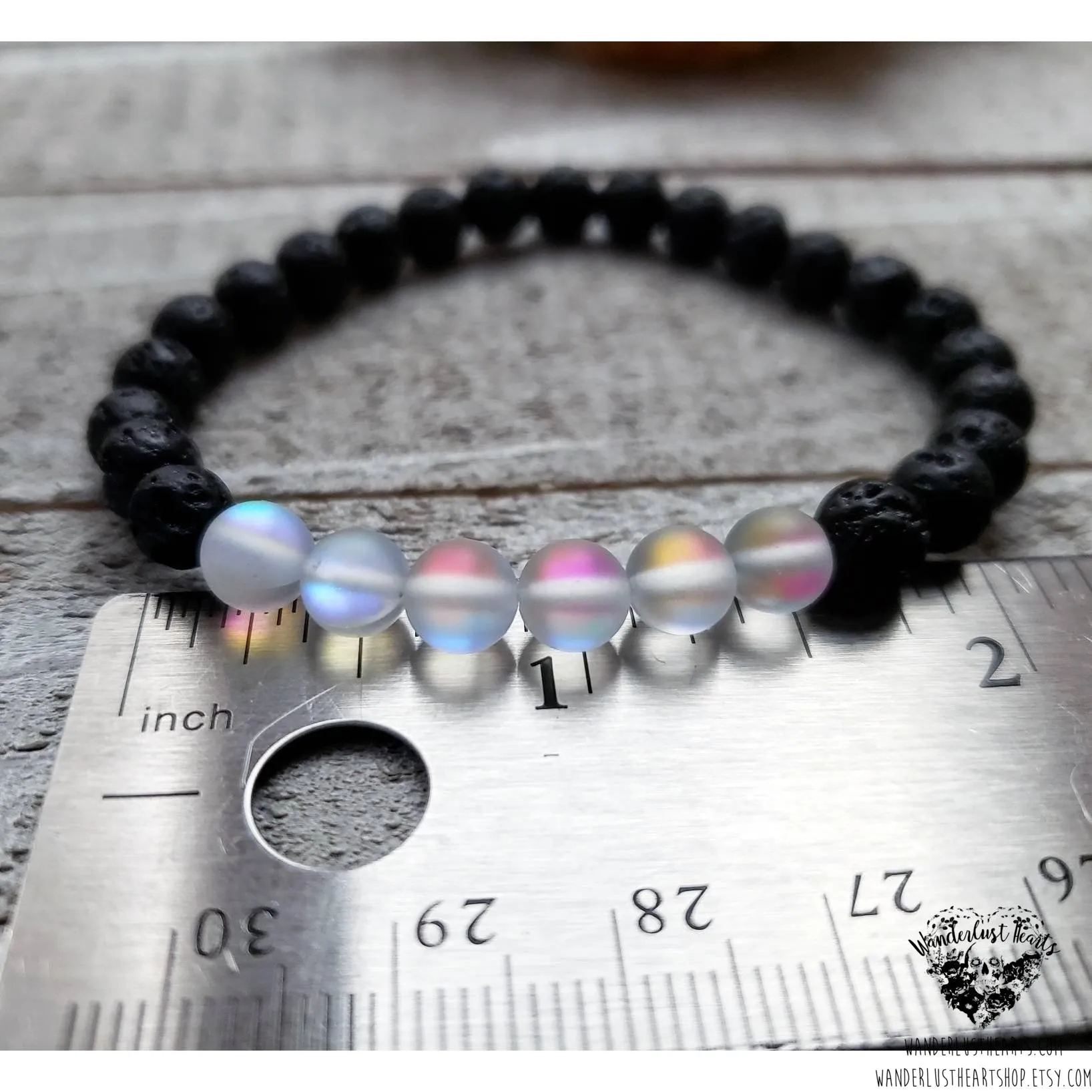 Mermaid glass stretch bracelet