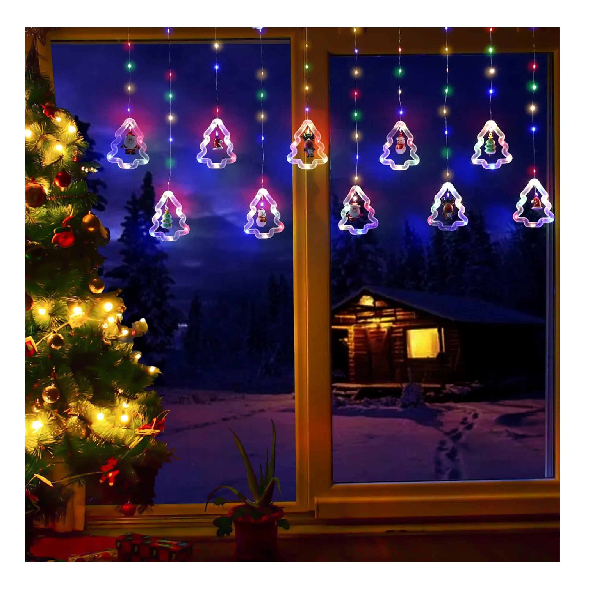 MILEXING Christmas Lights, 9.8 Ft 120 Flashing LED Christmas Decorations Light