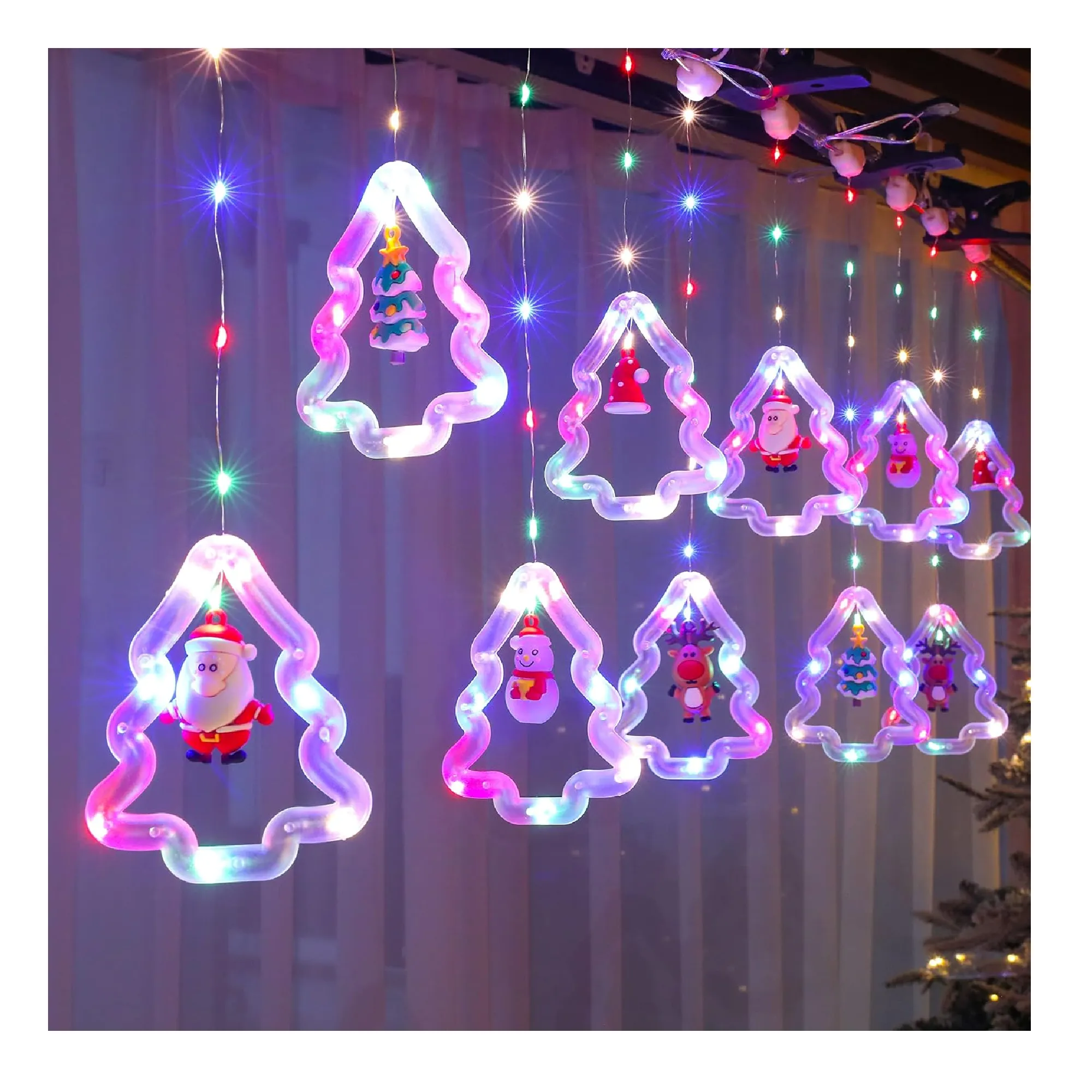 MILEXING Christmas Lights, 9.8 Ft 120 Flashing LED Christmas Decorations Light