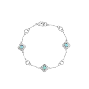 Montana Women's Silversmiths Chasing Opals Charm Silver Bracelet